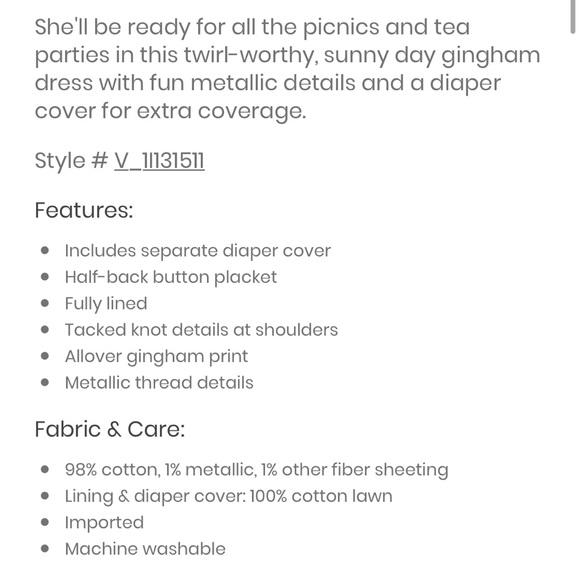 3 for $25 Oshkosh 6 months cotton Dress - Picture 4 of 5